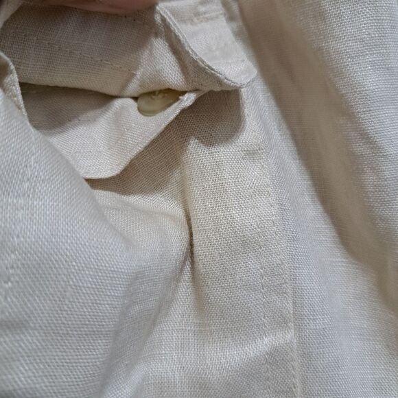 Island Importer Linen Boho Summer Drawstring Cargo Shorts XL Natural/Cream NWT - Picture 9 of 14